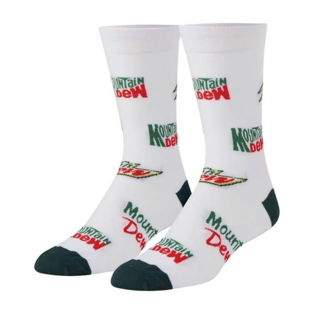 Odd Sox Mountain Dew Novelty Print Crew Socks - Men's Size 6-12